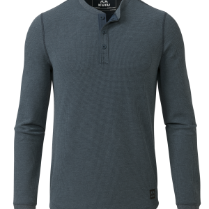 Canyon Waffle Henley | Steel Blue Heather