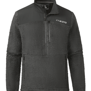 Sherpa Fleece Zip Pullover | Asphalt