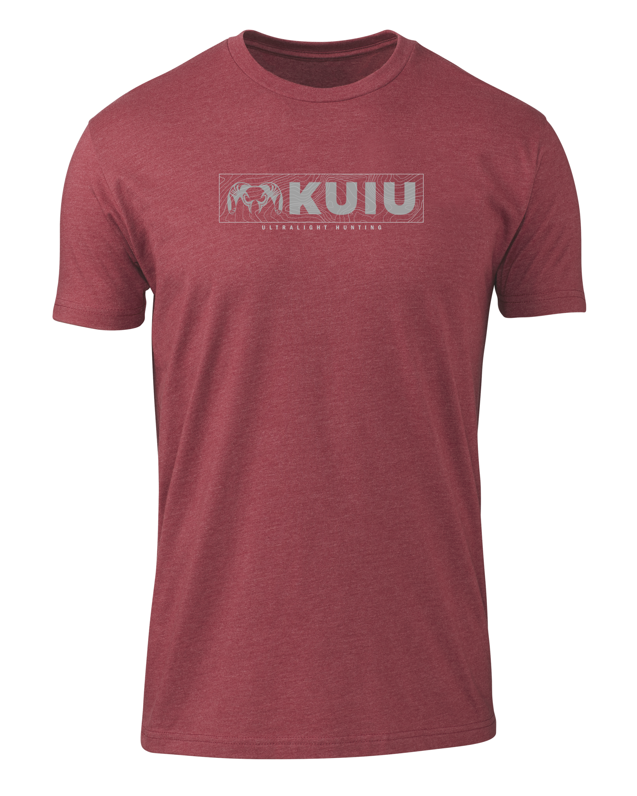 KUIU Topo Block Logo T-Shirt | Cardinal
