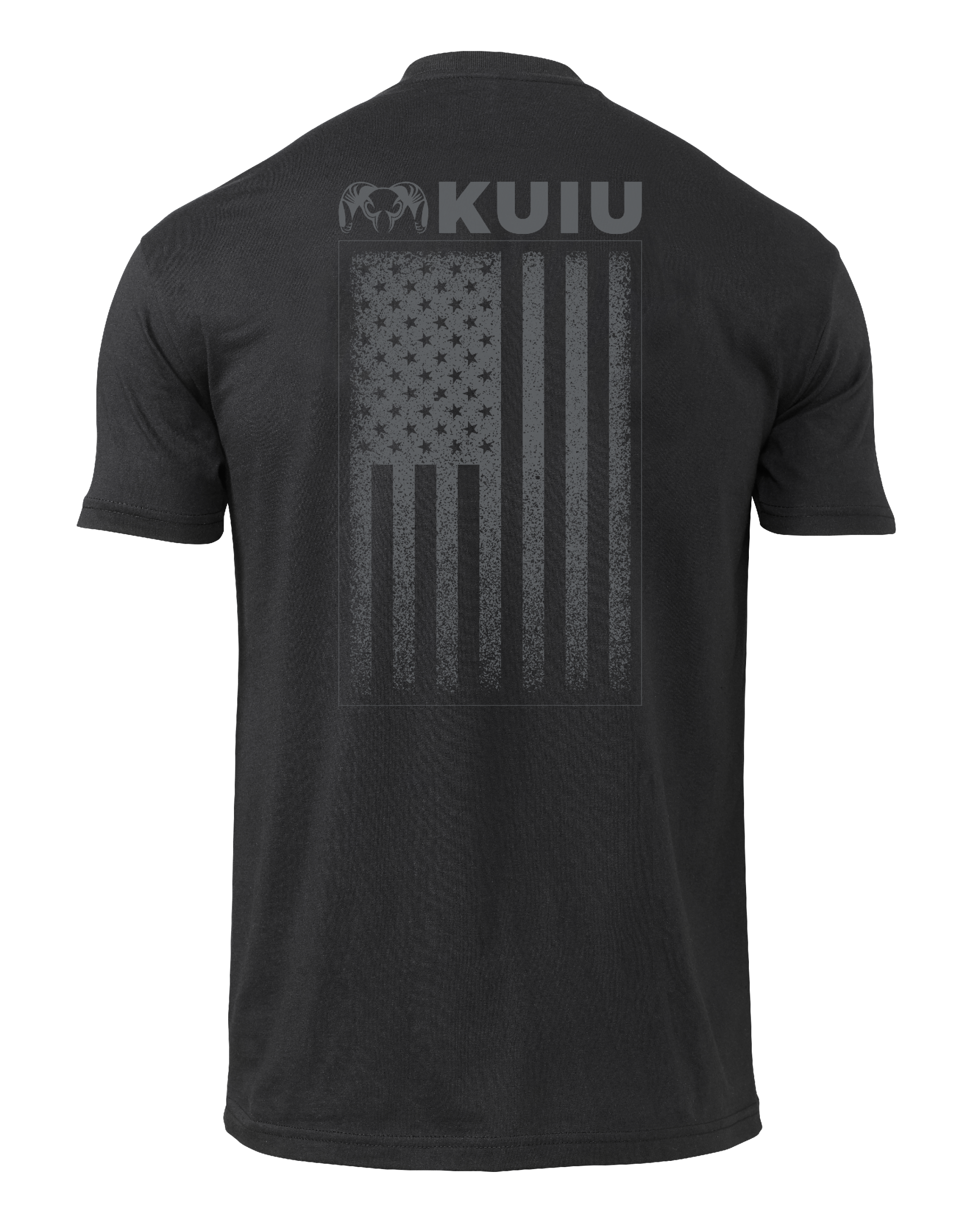 KUIU Distressed Vertical Flag T-Shirt | Black