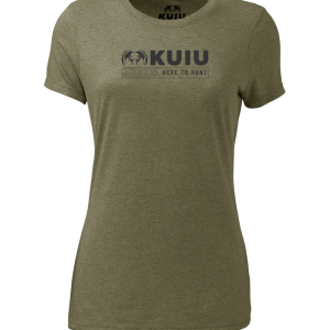 KUIU Women's Topo Here to Hunt T-Shirt | Military Green