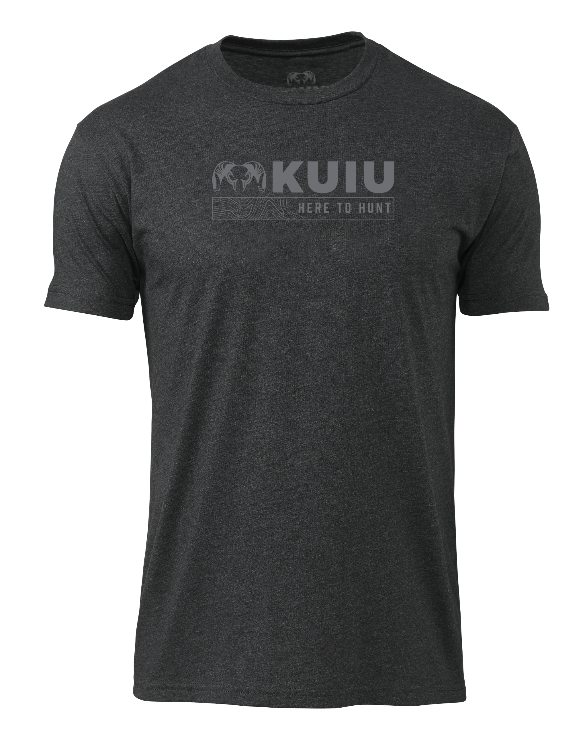 KUIU Topo Here to Hunt T-Shirt | Charcoal
