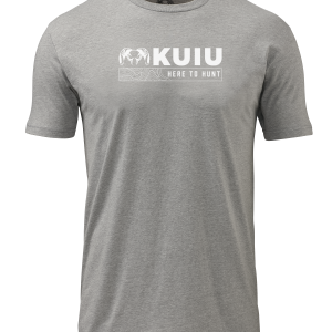 KUIU Topo Here to Hunt T-Shirt | Heather Grey