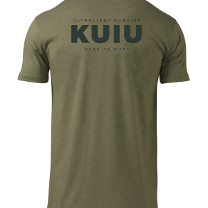 KUIU Here to Hunt Back Logo T-Shirt | Military Green