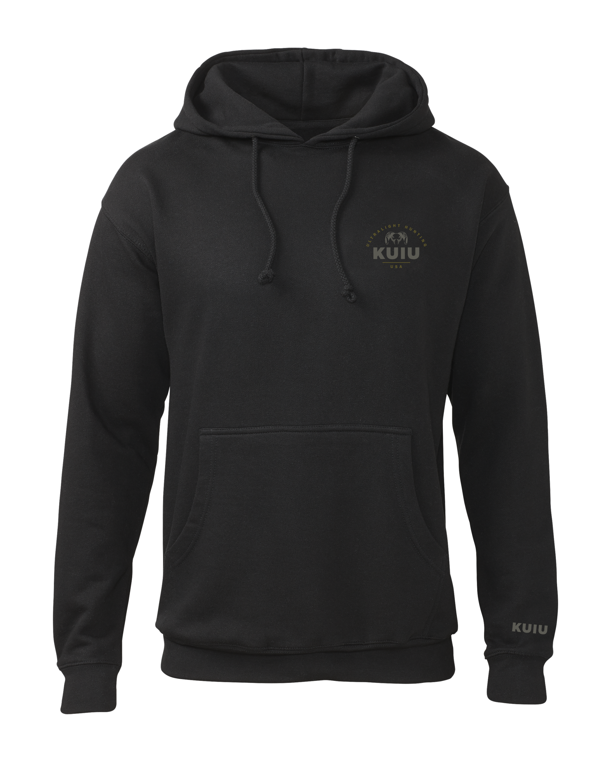 KUIU Stacked Chest Logo Hoodie | Black