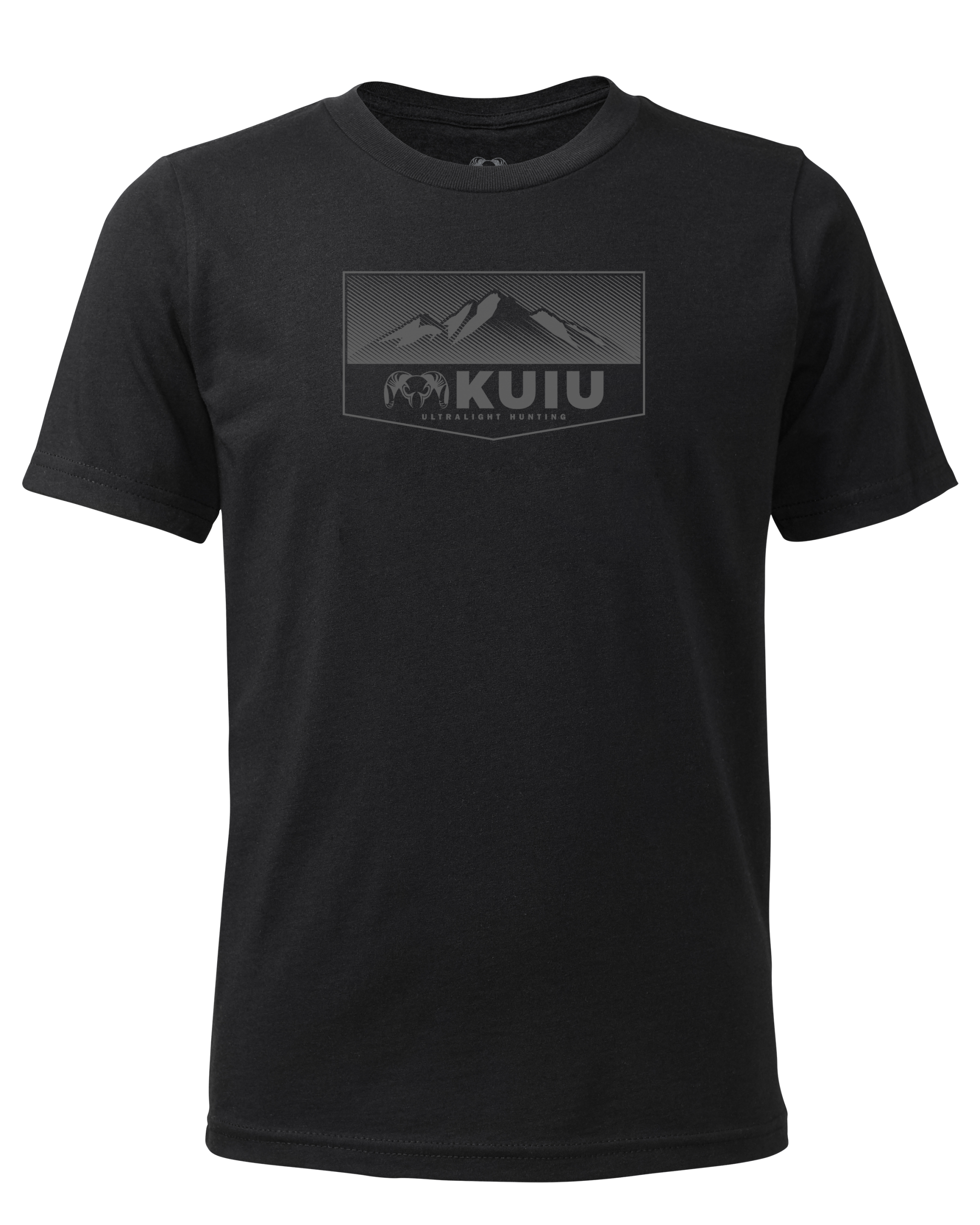 Youth Ultralight Mountain Logo T-Shirt | Black