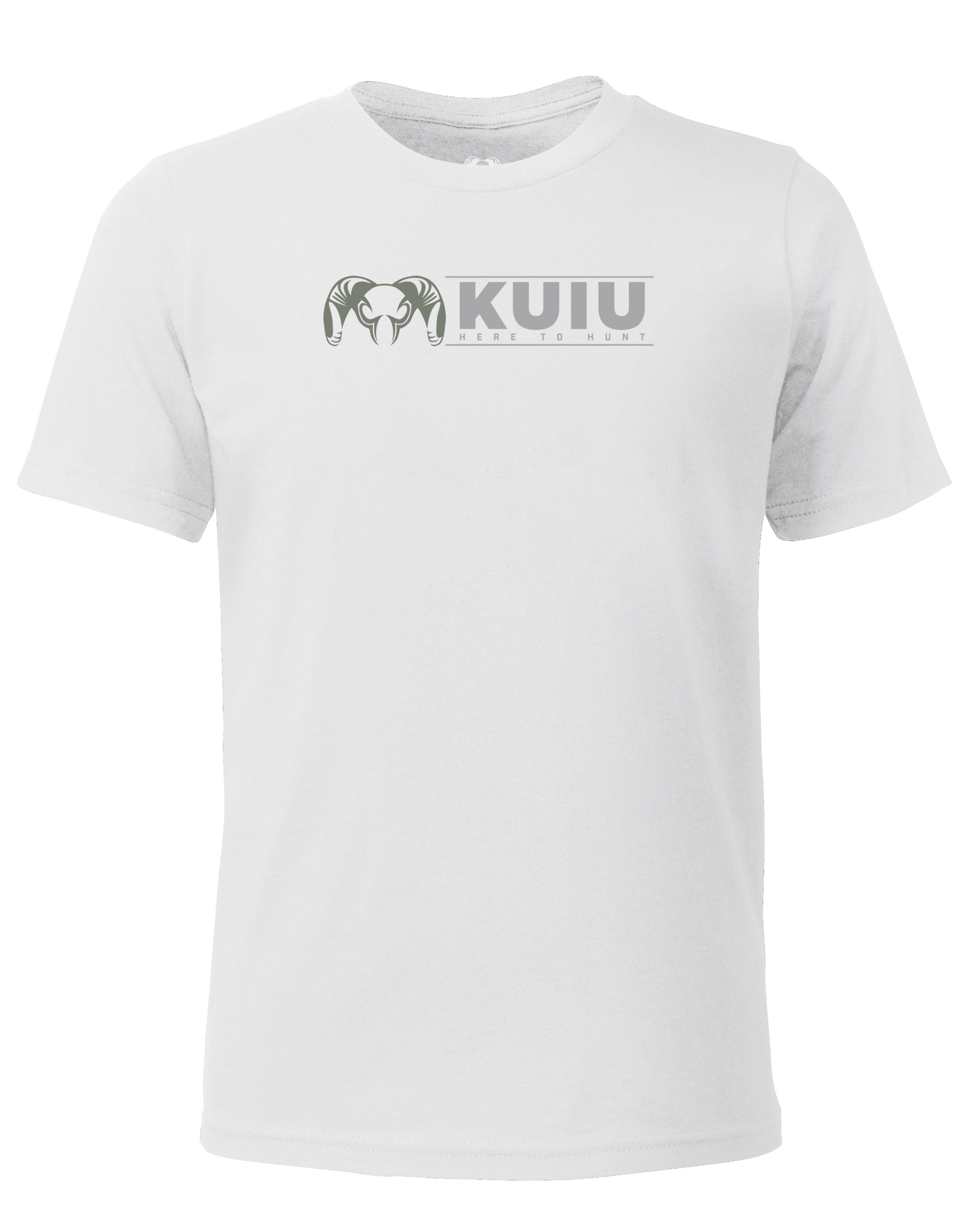 Youth Here to Hunt Logo T-Shirt | White