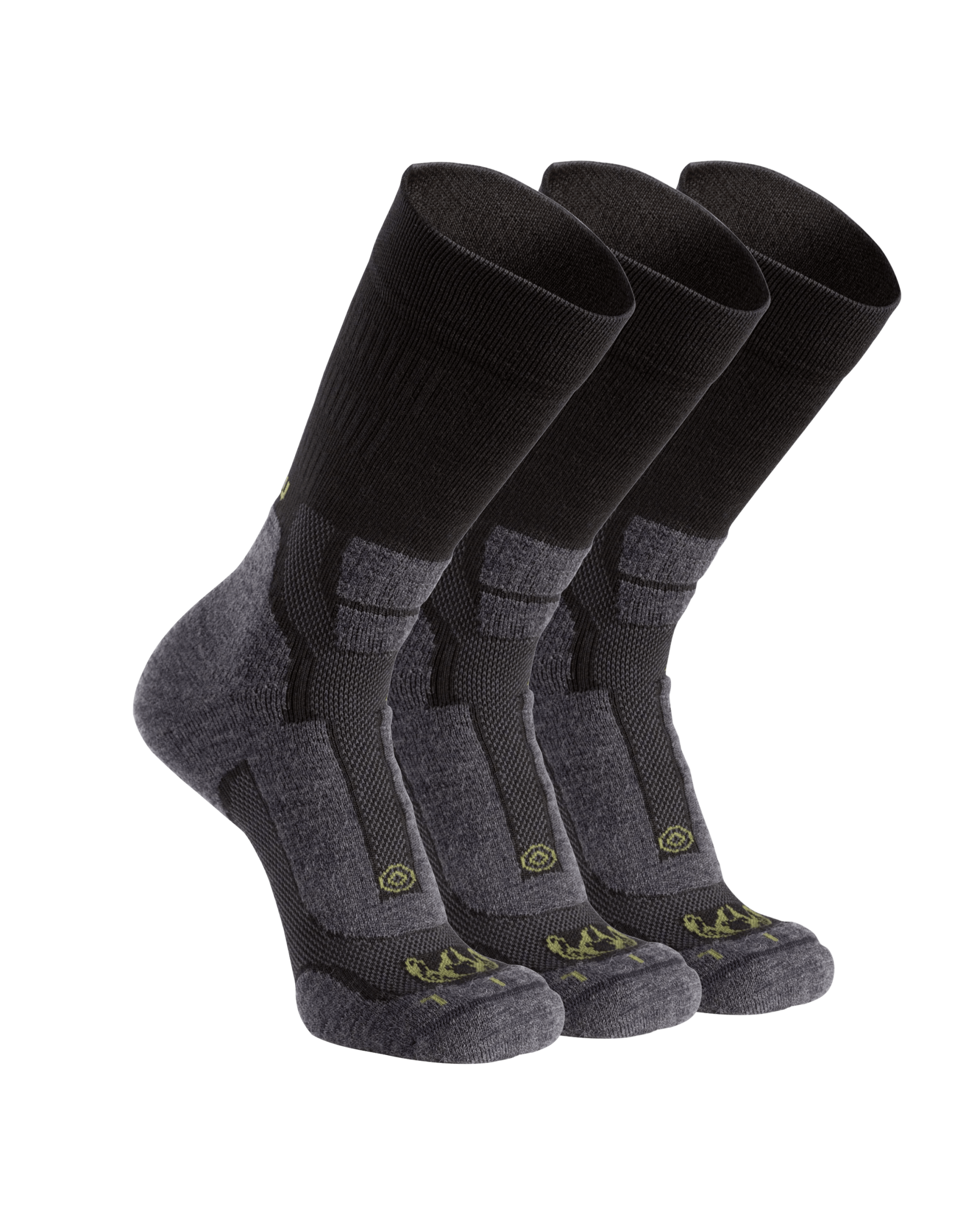 StrongWool Hybrid Crew Sock 3-Pair Pack | Grey Green