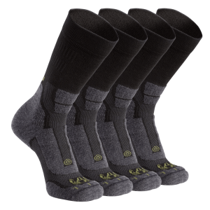 StrongWool Hybrid Crew Sock 4-Pair Pack | Grey Green